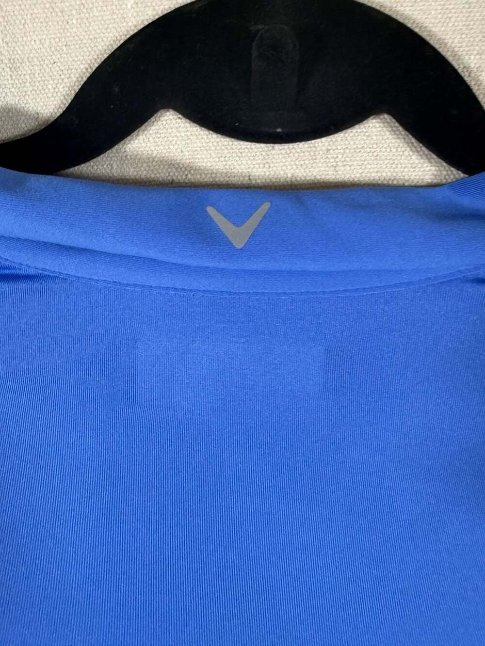 Callaway Opti-Dri Royal Blue V-Neck Performance Golf Polo - Picture 4 of 4